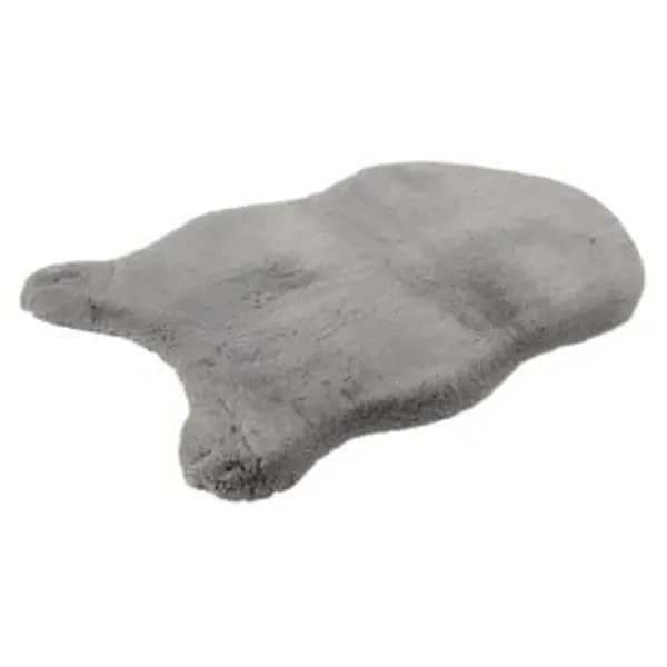 Tapis imitation fourrure gris 60x90cm