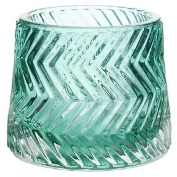 Photophore en verre strie diagonale
