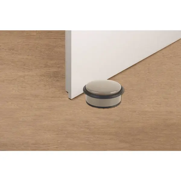 Bloque-porte amovible SUKI inox blanc L. 10.5 x H. 4.5 x L. 10.5 cm - SUKI
