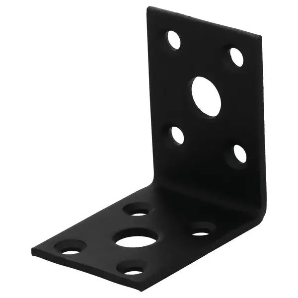 Equerre acier zingué noire Magnodur 50x50x35, SUKI - SUKI