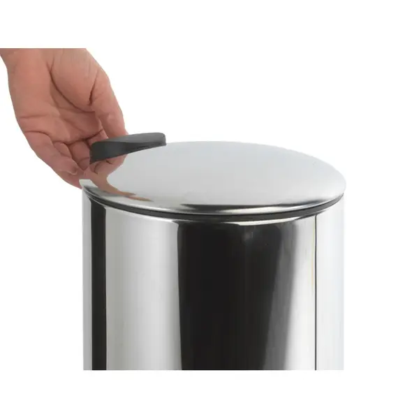 Poubelle à pédale acier inoxydable brillante 5 L PRACTO HOME