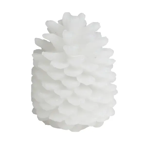 Pomme de pin effet cire à LED blanc Ø10xH12cm