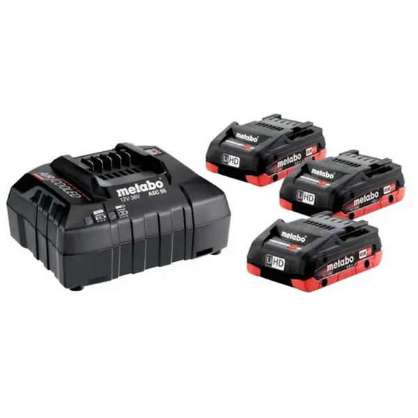 Pack énergie 18 V Pack 3 Batterie 18V LiHD chargeur rapide - 3x4Ah - batterie incluse - Metabo