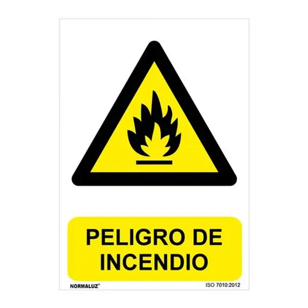 Señal Peligro De Incendio 210X300Mm