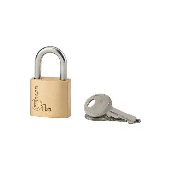 Cadenas à clé Type 1, bagage, anse acier, 20mm, 2 clés - THIRARD