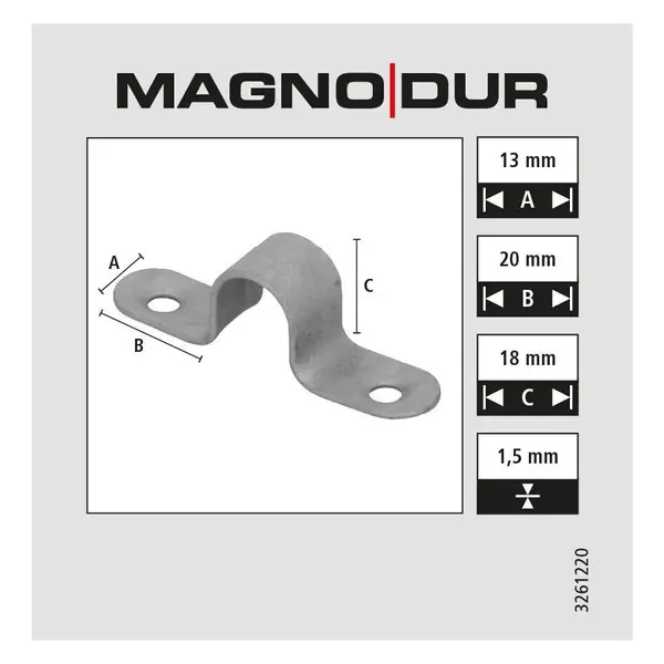 Crampon oval à visser 13 acier zingue Magnodur, SUKI - SUKI