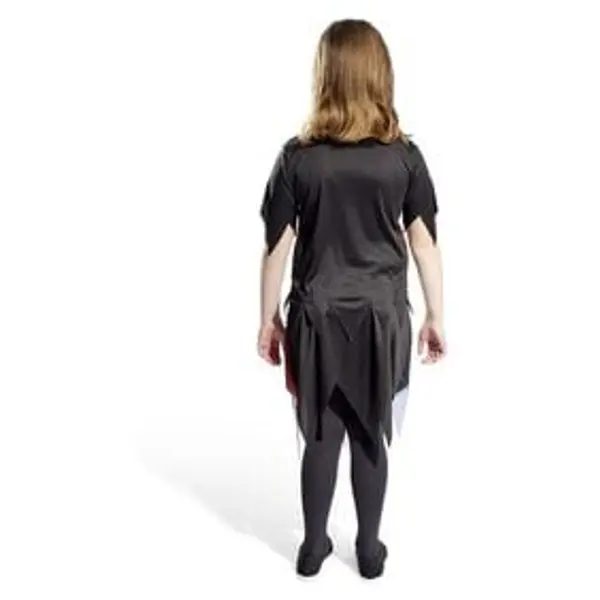 Déguisement enfant Halloween pompom girl tshirt jupe noir rouge 4/6ans
