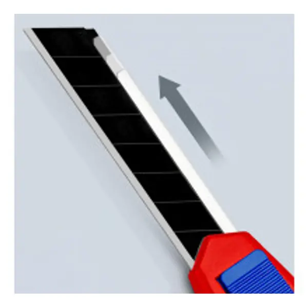 Cutter a dos de lame retractable- cutix Cutter 18 mm autobloquant + barre stabilisatrice - KNIPEX
