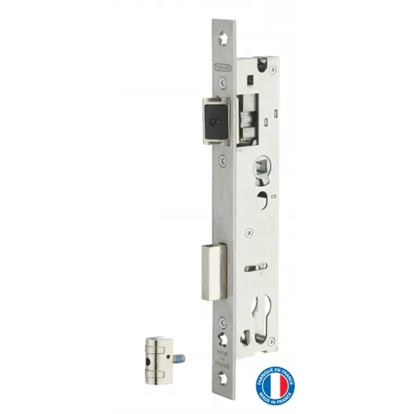 Boitier de serrure encastrable à cylindre pour porte d'entrée, axe 24mm, bouts carrés - THIRARD