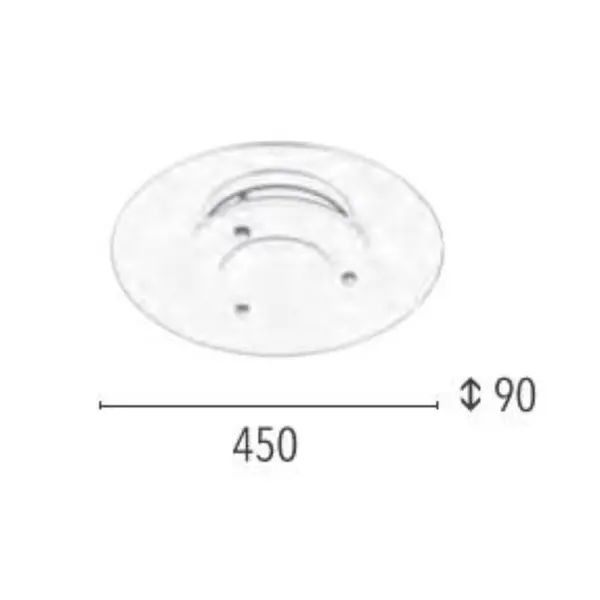 Plafonnier Chrome/Blanc Minnesota direct, Led Inclue 1x 22W , IP20, 230V AC, Classe I - Spot-Light