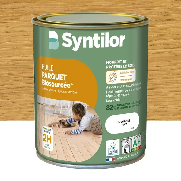 Huile parquet Nature protect SYNTILOR incolore mat 1 l - SYNTILOR