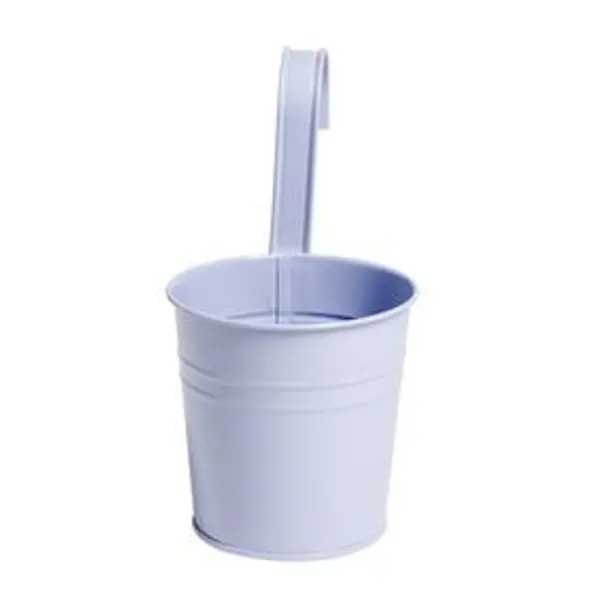 Cache pot à suspendre métal mauve Ø10cm