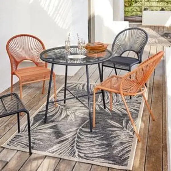 Chaise de jardin filaire Urban orange H86cm
