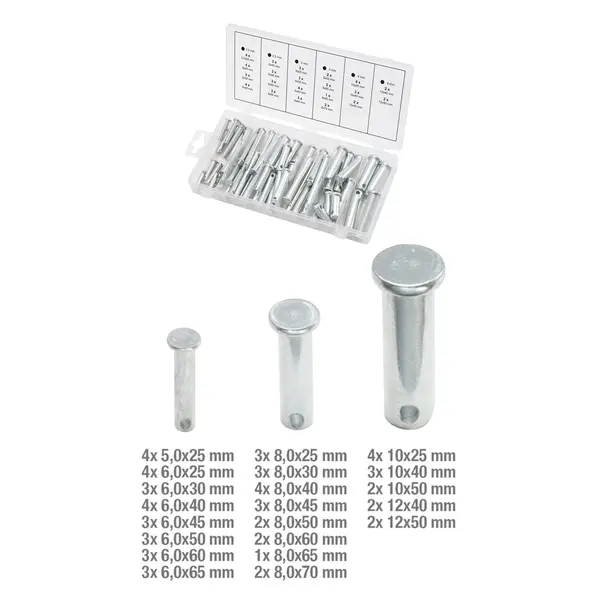 Assortiment d'écrous de sécurité, 60 pcs