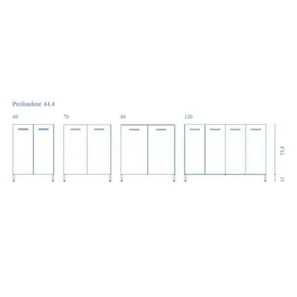 Meuble à portes Ancoflash Color 2 - Blanc