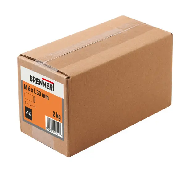 Boite de 2 kg de manchons pour tige filetée 6 x 30 mm acier au carbone